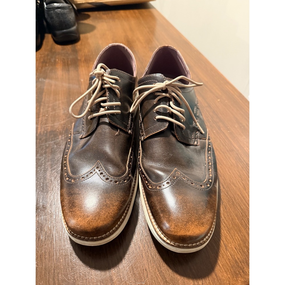 Cole Haan Mens Original Grand Wingtip Oxford Brown Leather Shoes C30067 Size 12 - Picture 10 of 10
